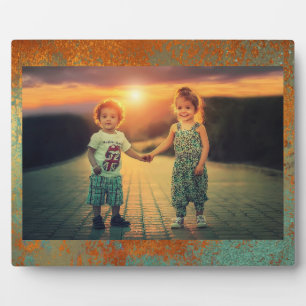 Plaque Photo Trendy Rich Copper Patina Metallic