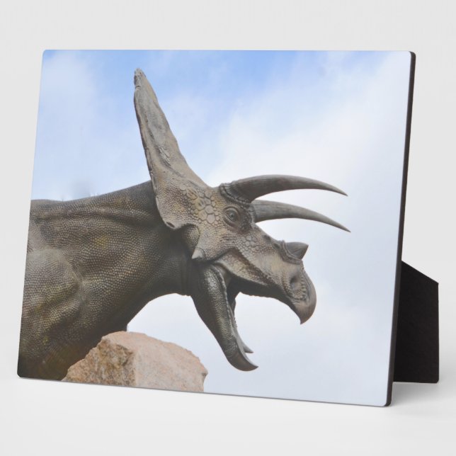 Plaque Photo Tricératops Dinosaur (Côté)