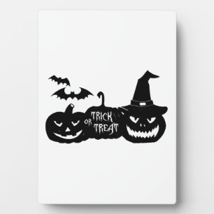 Plaque Photo Trick or Treat - Halloween - Sac de friandises d'H