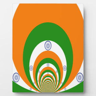 Plaque Photo Tricolor d'un safran très profond, blanc VERT