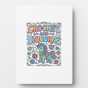 Plaque Photo Tricot de licorne et autocollant Kawaii de licorne