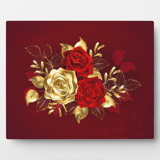 Plaque Photo Trois Roses de bijoux (Devant)