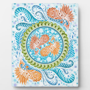 Plaque Photo Tropical Koi Mandala