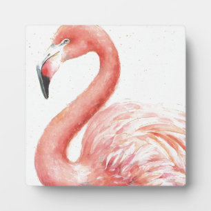 Plaque Photo Tropical   Pink Flamingo