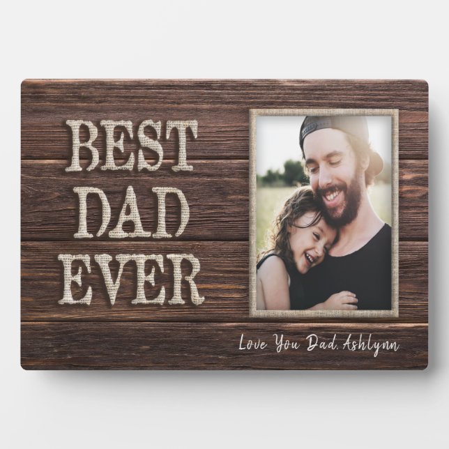 Plaque Photo Tu aimes papa | Russe Meilleur Papa Jamais Photo P (Devant)