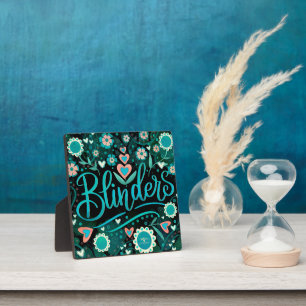 Plaque Photo Turquoise Black Blinders Inspiration Florale Plutô