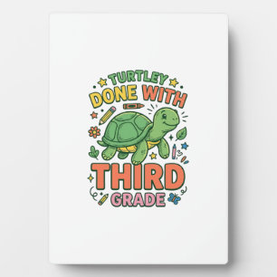 Plaque Photo Turtley Fait Avec T-Shirt École De Tortue De Trois