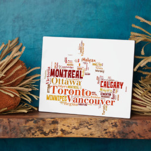 Plaque Photo Type de mot "Canada"