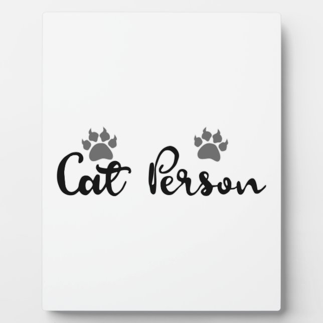 Plaque Photo Typographie d'une personne de chat (Devant)