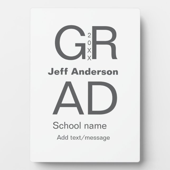 Plaque Photo Typographie moderne graduation simple minimum c (Devant)