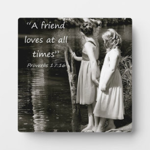 Plaque Photo "Un ami aime à tout moment" Friend Gift