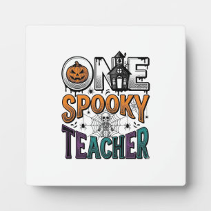 Plaque Photo Un design vectoriel Halloween d'un professeur effr