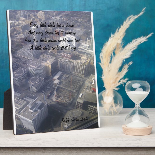 Plaque Photo Un rêve d'enfant (Côté)