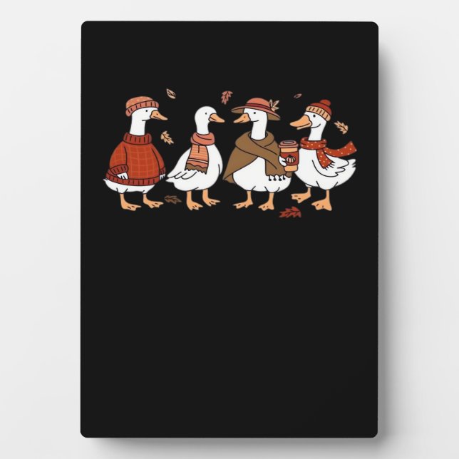 Plaque Photo Un T-shirt trop grand pour une oie automne (Devant)