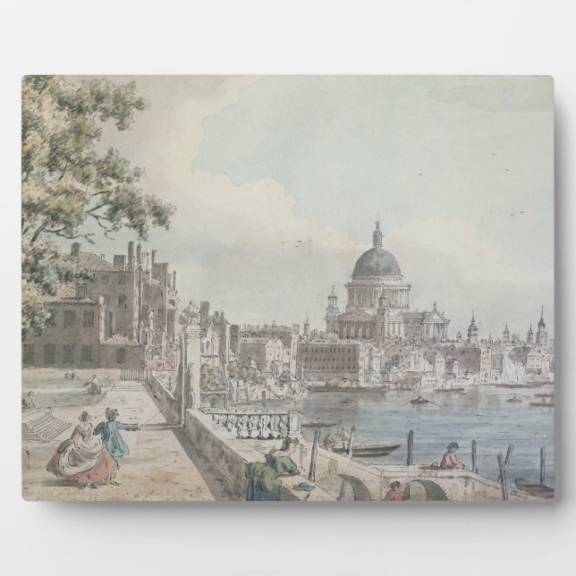 Plaque Photo Une copie d'une partie du dessin de Canaletto, de  (Devant)