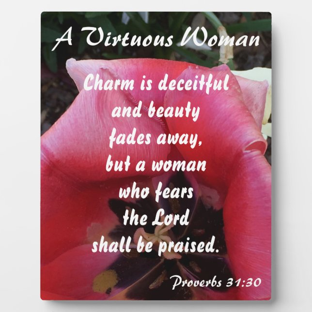 Plaque Photo Une Femme Virtuelle Rose Rouge (Devant)