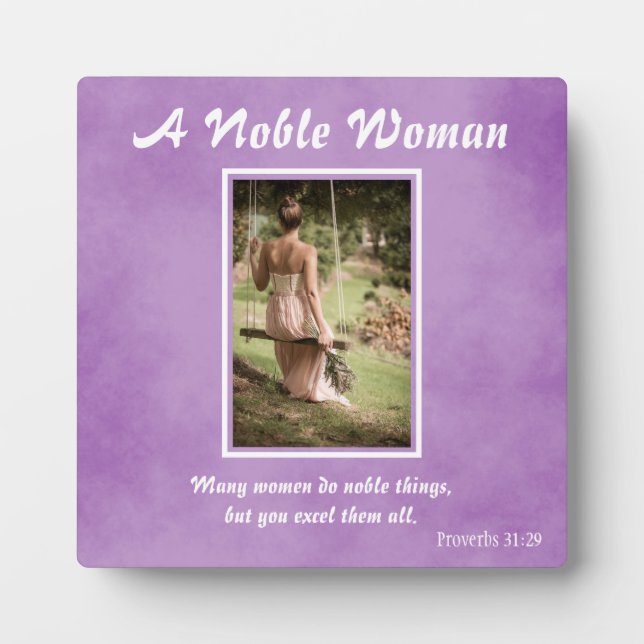 Plaque Photo Une Noble Femme Parchemin Violet (Devant)