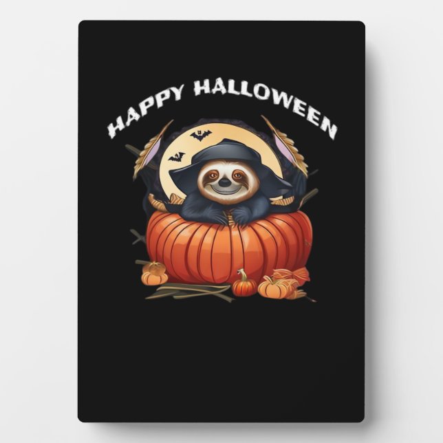 Plaque Photo Une paresse amusante célébrant Halloween Essential (Devant)