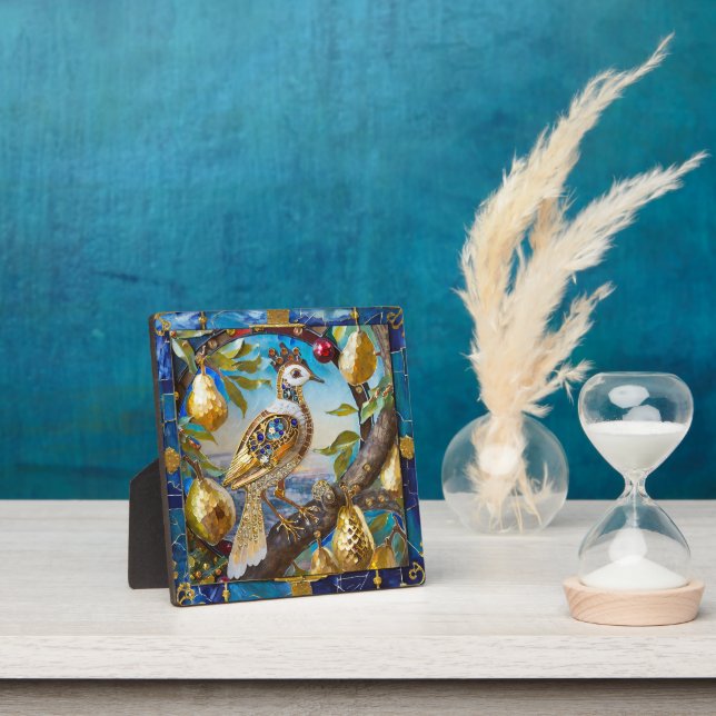 Plaque Photo Une perdrix dans un arbre à poires (Insitu)