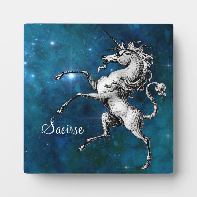 Plaque Photo Unicorne céleste (Devant)
