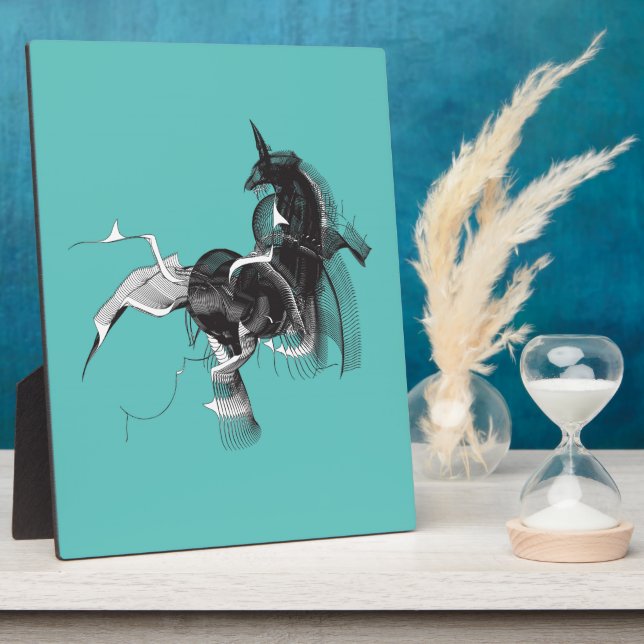 Plaque Photo Unicorne numérique (Côté)