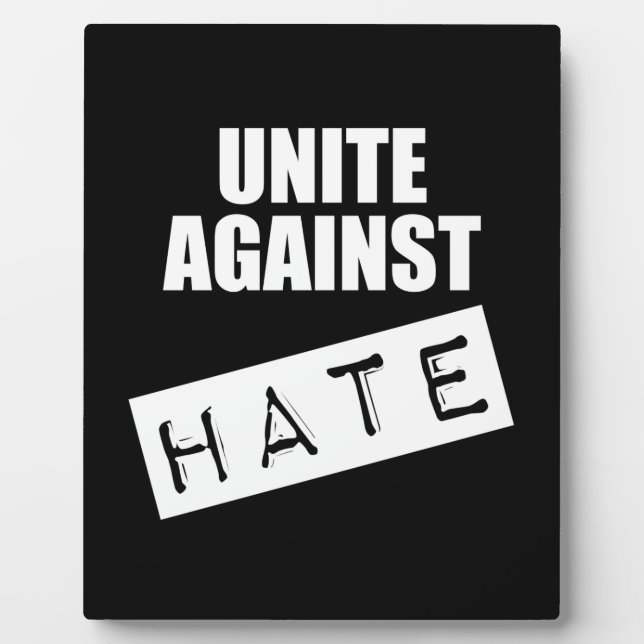 Plaque Photo Unir contre la haine (Devant)