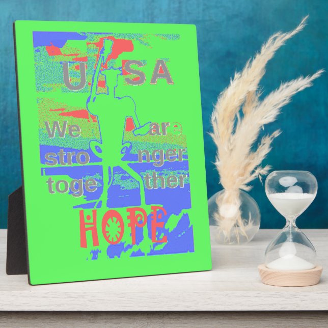 Plaque Photo United in Hope : Forts Together - Vibrant USA (Côté)
