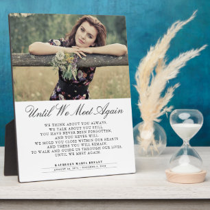 Plaque Photo Until We Meet Again Funeral Photo