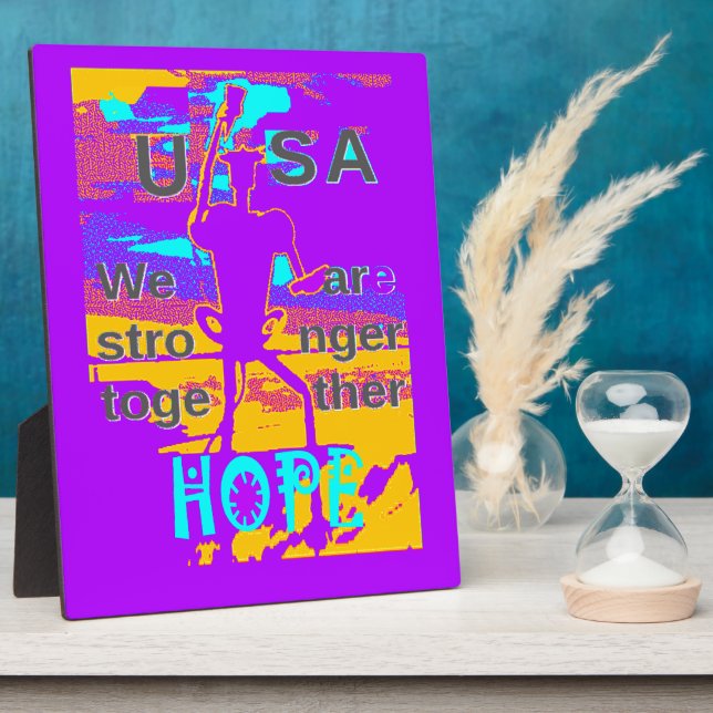 Plaque Photo USA Hope : Nous sommes plus forts ensemble (Côté)