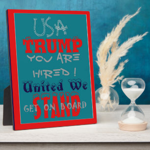 Plaque Photo USA Trump Vous Êtes Embauché ! Impression d'art de