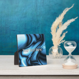 Plaque Photo Vague de soie bleue