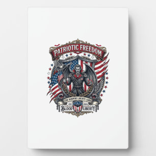 Plaque Photo Vampire Patriotique Liberté Seigneur Horreur Monst