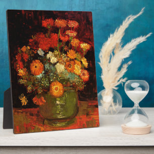 Plaque Photo Van Gogh - Bowl avec Zinnias