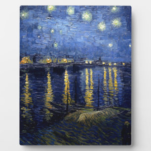 Plaque Photo Van Gogh Nuit étoilée sur Rhône