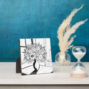 Plaque Photo Vase de fleurs