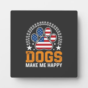 Plaque Photo Vecteur d'empreinte de patte de chiens patriotique