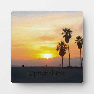 Plaque Photo Venice Beach California Sunset Souvenir