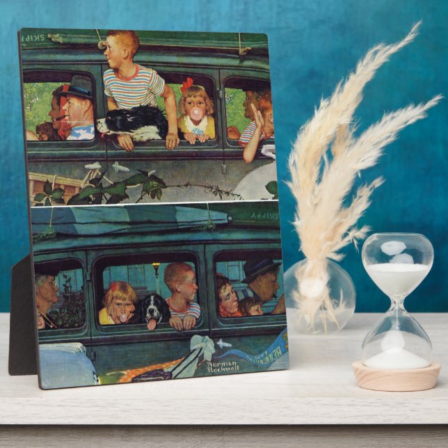 Plaque Photo Venir et partir par Norman Rockwell (Côté)