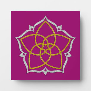 Plaque Photo VENUS FLOWER / Venusblume Lotus OR ARGENT