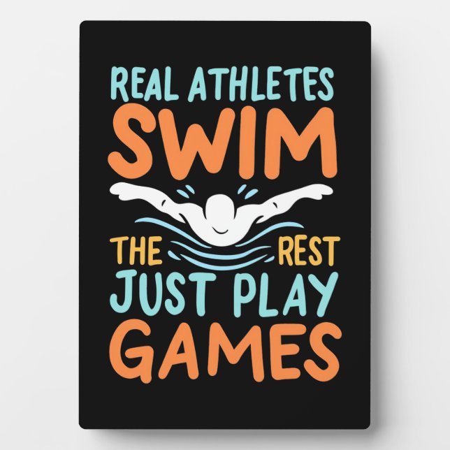 Plaque Photo Véritables sportifs nager (Devant)