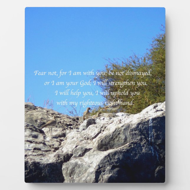 Plaque Photo Versets de la Bible Citation Inspirationnelle Isaï (Devant)