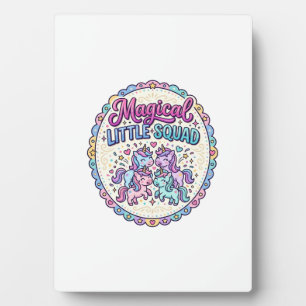 Plaque Photo Vêtements Magiques Licorne Petite Équipe POD Prêt 