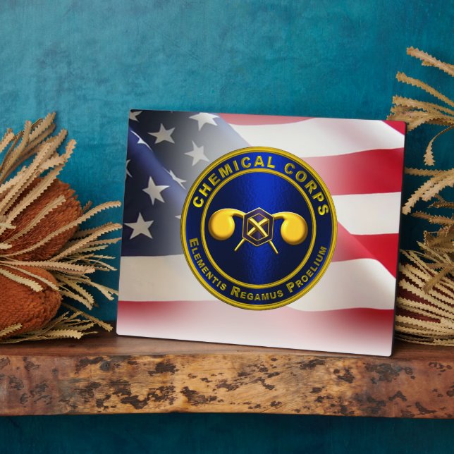 Plaque Photo Vétérinaire du Corps chimique (Côté)