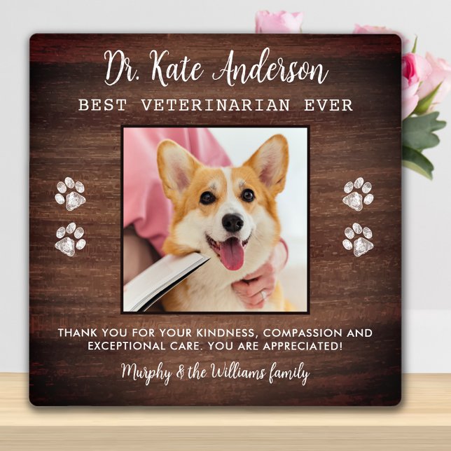 Plaque Photo Vétérinaire Personnalisé Animaux de compagnie Chie (Créateur téléchargé)