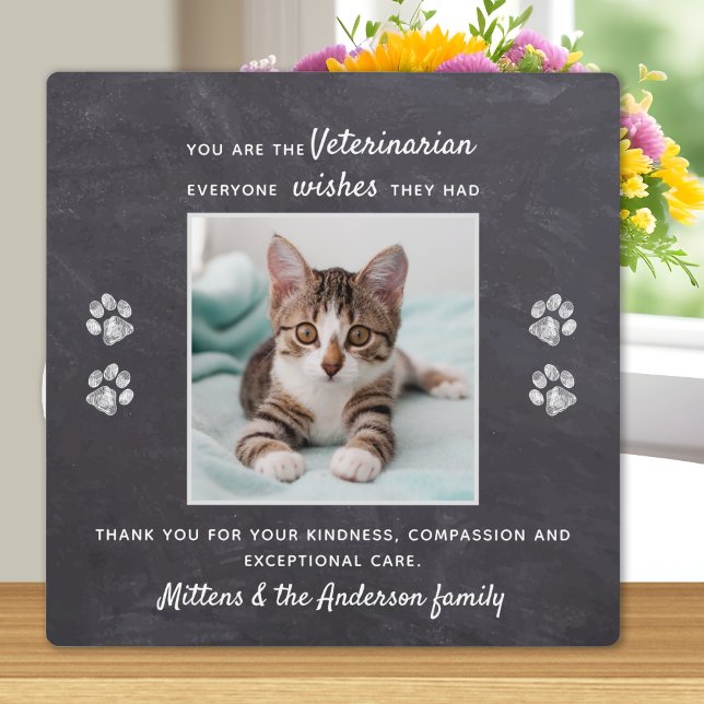 Plaque Photo Vétérinaire Vétérinaire Appréciation Animaux de co (Créateur téléchargé)
