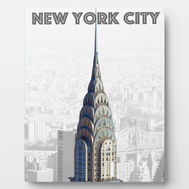 Plaque Photo Ville de New York (Devant)