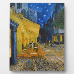 Plaque Photo Vincent van Gogh - Café Terrasse en soirée