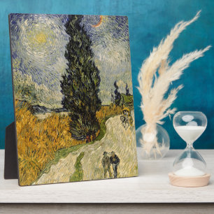 Plaque Photo Vincent van Gogh   Route avec Cyprès, 1890