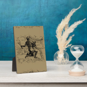 Plaque Photo Vintage Aquarius Constellation par Hevelius 1690