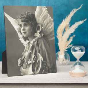 Plaque Photo Vintage Girl Angel